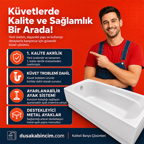 Küvet çalışma yüzeyi