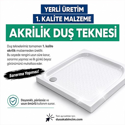 Duş teknesi çalışma yüzeyi