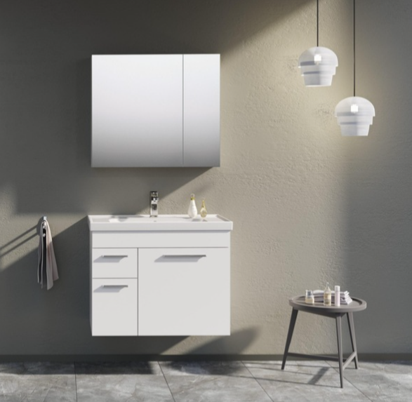 Orka Enez 80 cm Beyaz Banyo Dolabı Takımı