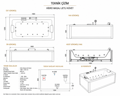 120x180 Turmaline Jakuzi