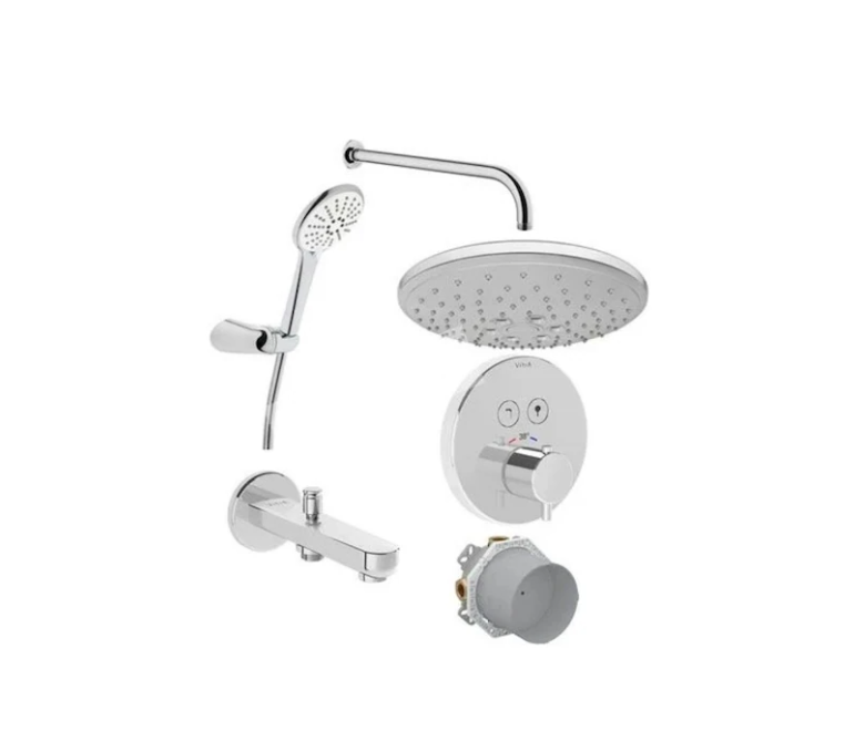 Artema  Aquacontrol Round Ankastre Termostatik Duş Seti Krom