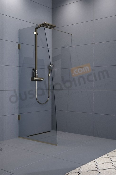 Bronz Profil Menteşeli Yan Panel 100 CM