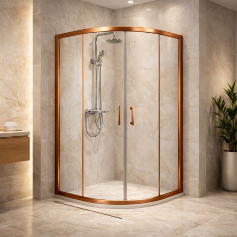 Bakır Oval Duşakabin