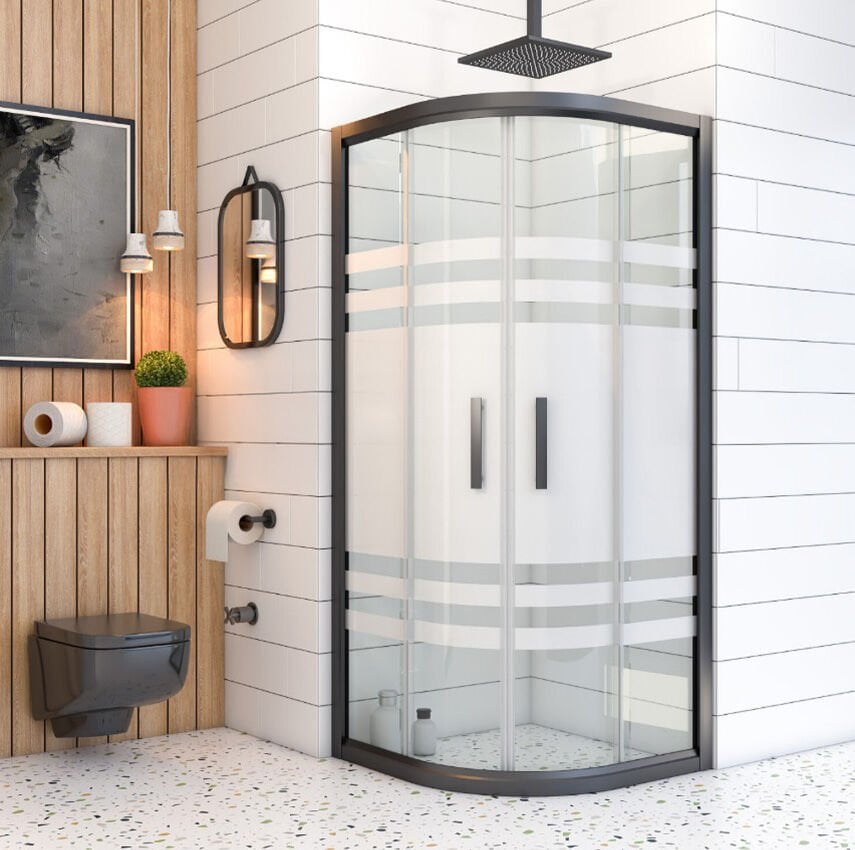 Siyah Oval Duşakabin(3)