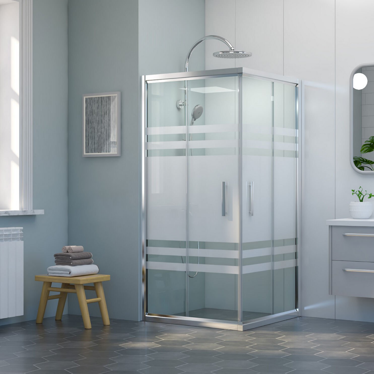 Nova Prisma Kare Duşakabin