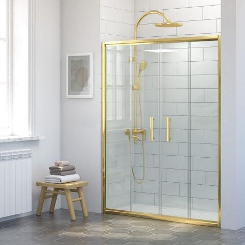 Shine Tempo Orta Açılır 2 Sabit 2 Sürgü Duşakabin