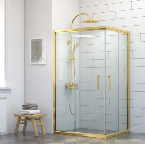 Gold Dikdörtgen Duşakabin