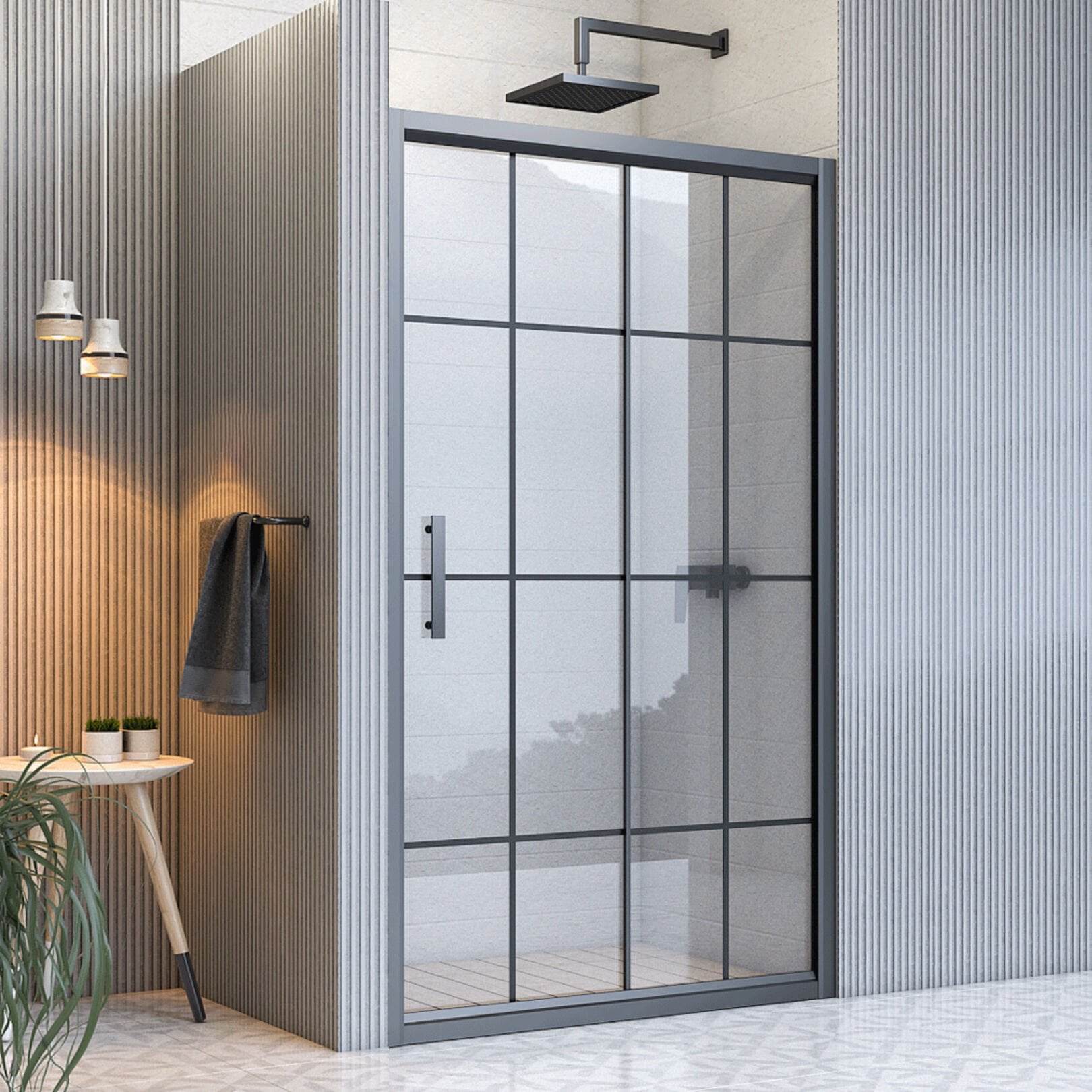 Mira Luna İki Duvar Arası 1 Sabit 1 Sürgü Duşakabin