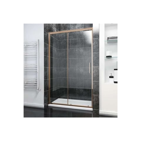 Dusakabincim Bronz  İki Duvar Arası 1 Sabit 1 Sürgü Duşakabin