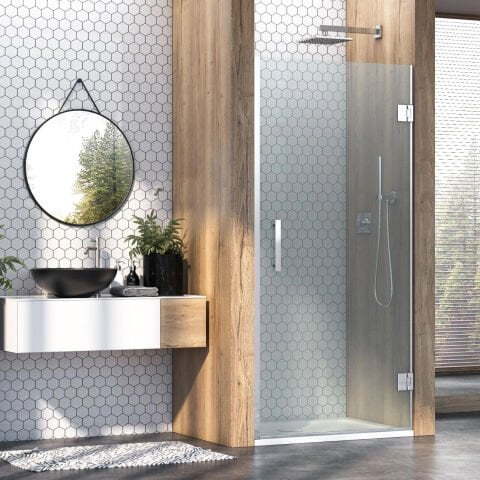 Aura Luman Lüx Menteşeli Sistem Tek Kapı Duşakabin