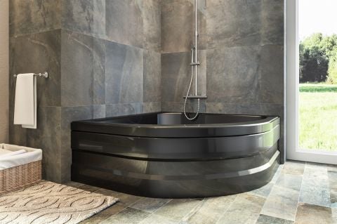 100x100 Cm Siyah Oval Mini Küvet