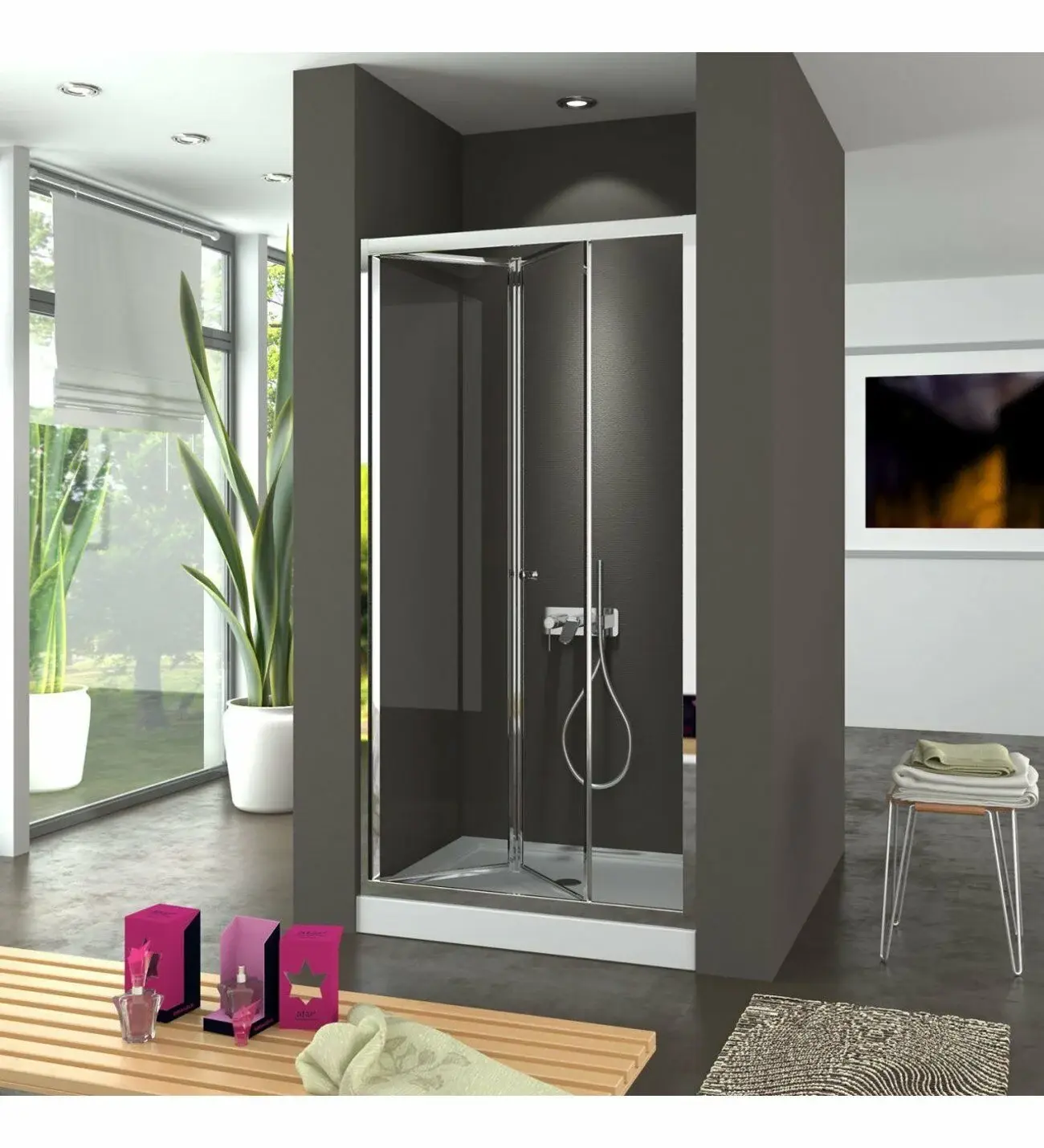 Katlanır Sürgülü Cam Duşakabin