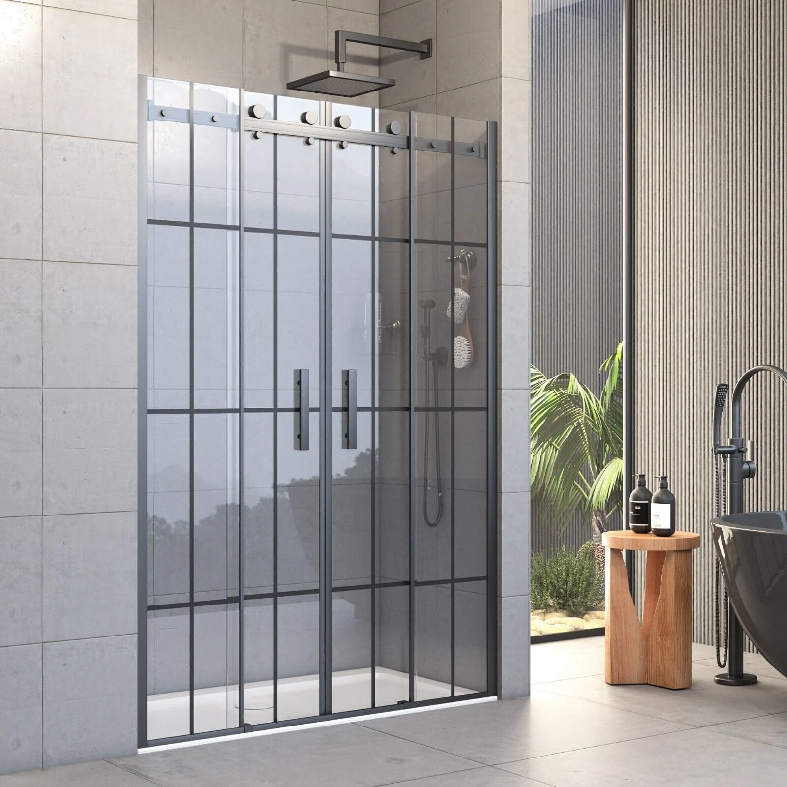 Urbano Edge Orta Açılır 2 Sabit 2 Çalışır Duşakabin