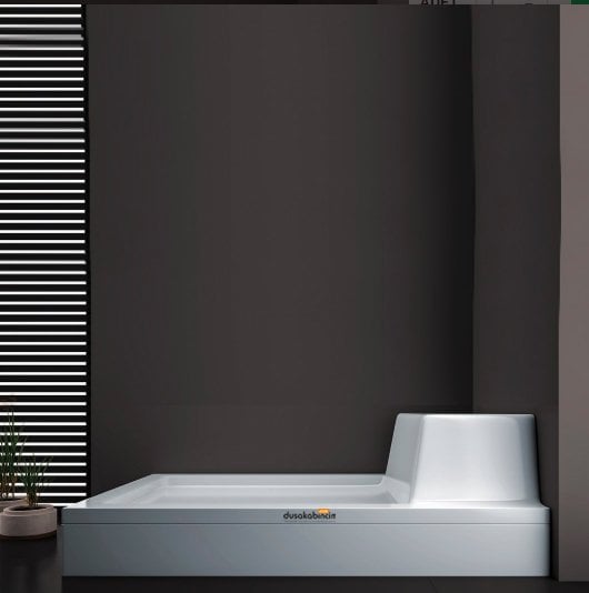 90x120 Cm Dikdörtgen Panelli Oturmalı Duş Teknesi