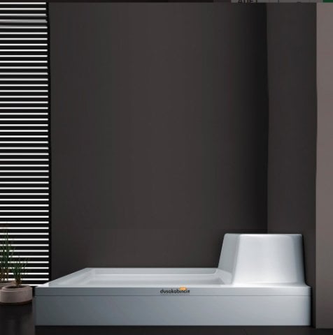 90x120 Cm Dikdörtgen Panelli Oturmalı Duş Teknesi