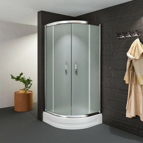 Oval Tekne + 5mm Buzlu Duşakabin