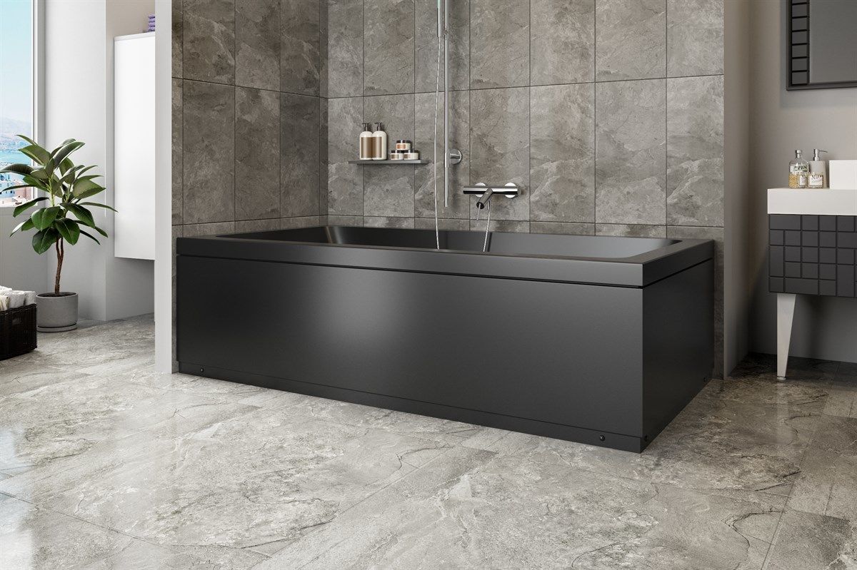 80x160 Cm Siyah Dikdörtgen Küvet