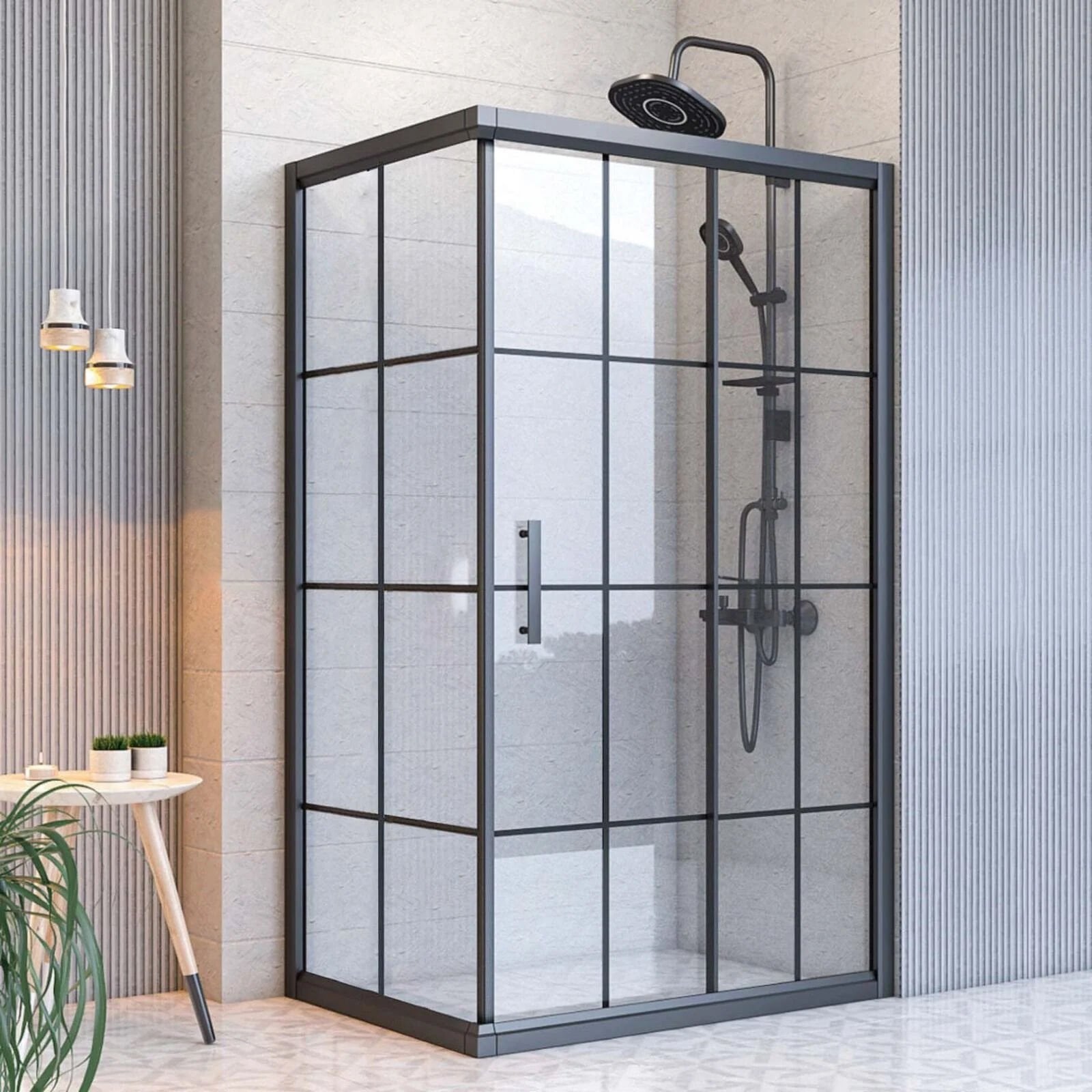 Mira Luna Sabit Panelli Dikdörtgen Duşakabin