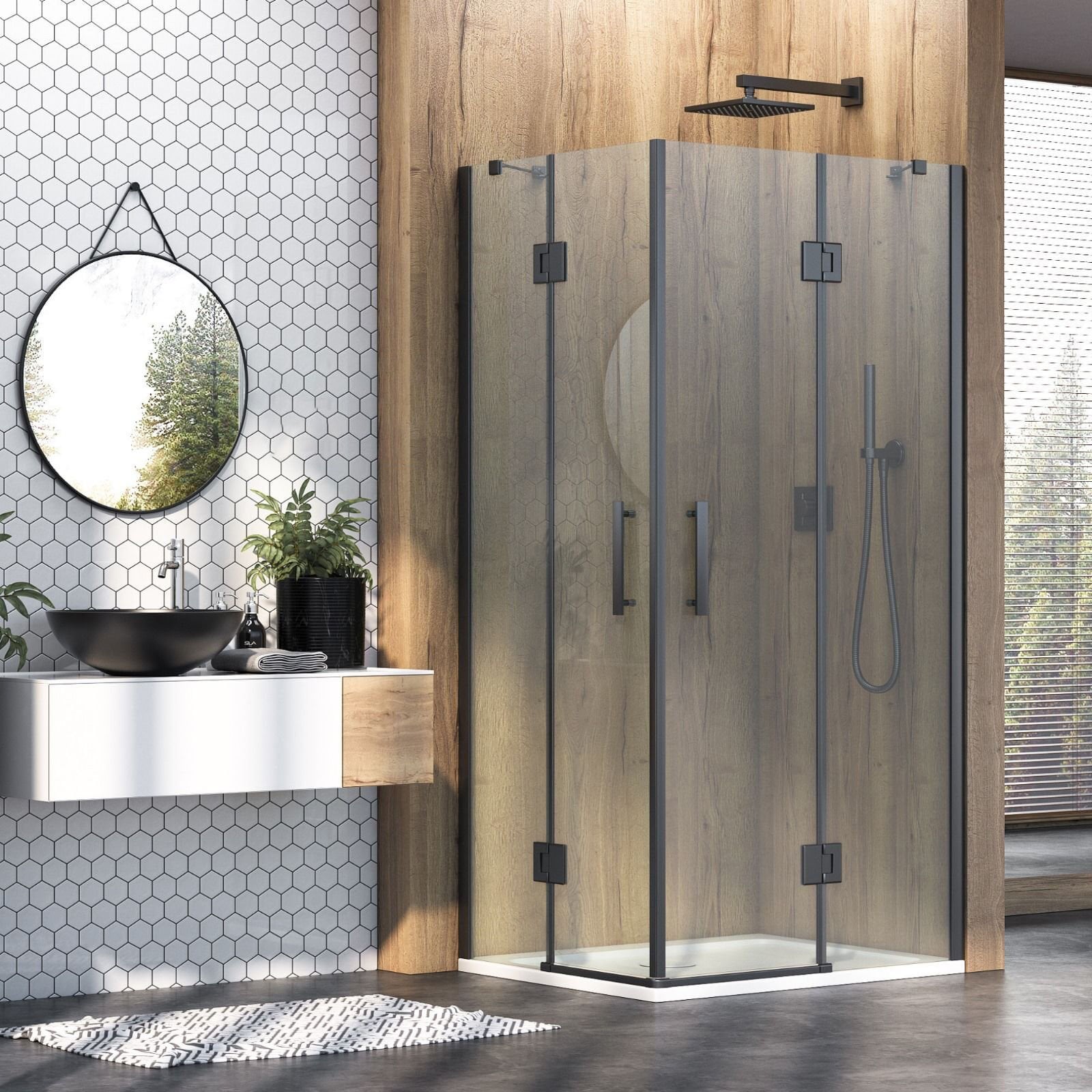 Aura Vivere Menteşeli Sistem 2 Sabit 2 Çalışır Dikdörtgen Duşakabin