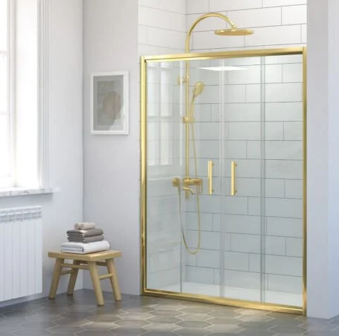 Gold Orta Açılır 2 Sabit 2 Sürgü Duşakabin