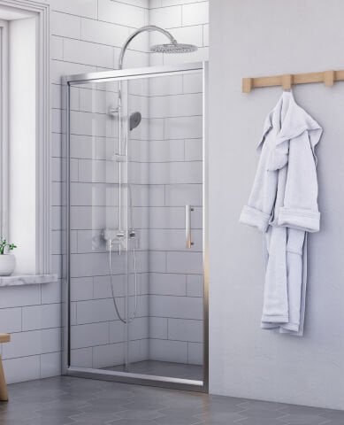 Nova Plus İki Duvar Arası 1 Sabit 1 Sürgü Duşakabin