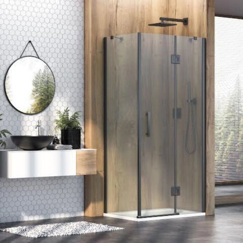 Aura Vivere Menteşeli Köşe Açılır 1 Sabit 1 Açılır Yan Panelli Duşakabin