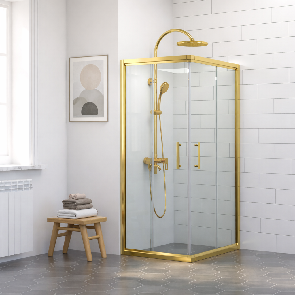 Altın Sarı Kare Duşakabin 5mm