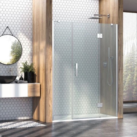 Aura Luman Lüx Menteşeli İki Duvar Arası 2 Sabit 1 Açılır Duşakabin