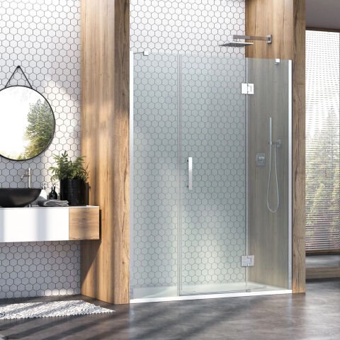 Aura Luman Lüx Menteşeli İki Duvar Arası 2 Sabit 1 Açılır Duşakabin