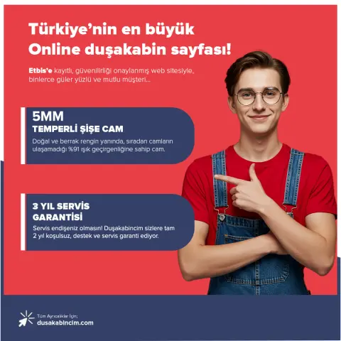 Dusakabincim Gold İki Duvar Arası 1 Sabit 1 Sürgü Duşakabin