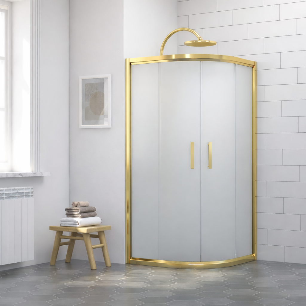 Gold Altın Sarı Duşakabin 70x70 Cm