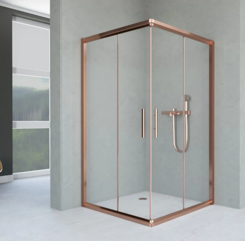 Bakır Kare Duşakabin