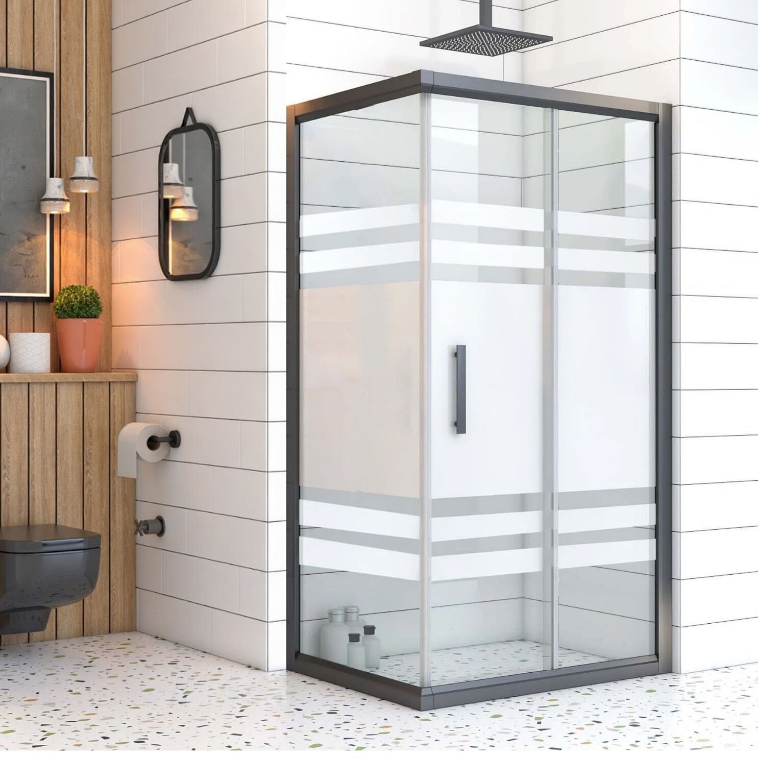 Mira Bliss Sabit Panelli Dikdörtgen Duşakabin