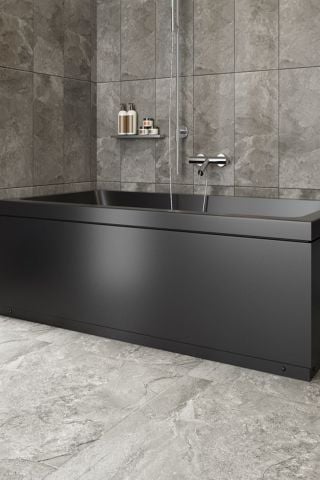 70x105 Cm Siyah Dikdörtgen Oturmalı Küvet