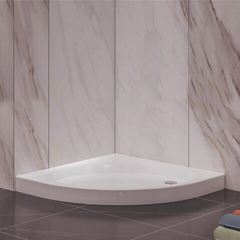 80x80 Cm Monoblok Oval Duş Teknesi