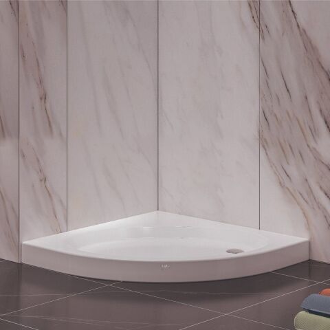 90x90 Cm Monoblok Oval Duş Teknesi