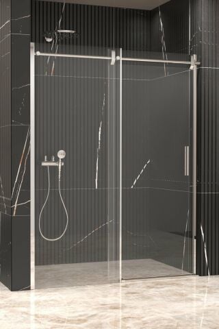 Krom Borulu Sistem Cam Duşakabin 100 CM