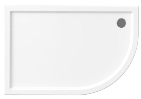 70x120 cm Monoblok Asimetrik Oval Duş Teknesi Sol