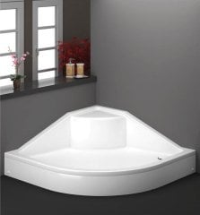 100x100 Cm Oval Oturmalı Duş Teknesi