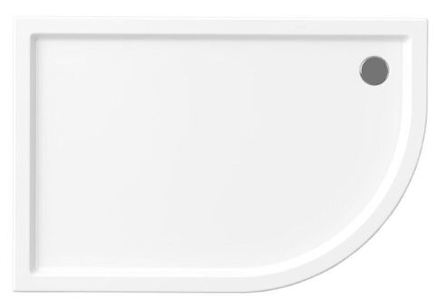 90x120 cm Monoblok Asimetrik Oval Duş Teknesi Sol