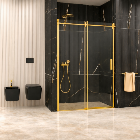 Dusakabincim Gold  İki Duvar Arası 1 Sabit 1 Sürgü Duşakabin