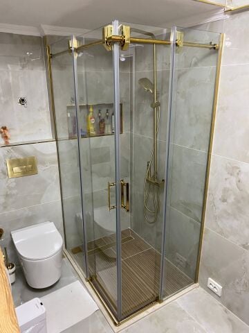 Dusakabincim Gold  İki Duvar Arası 1 Sabit 1 Sürgü Duşakabin