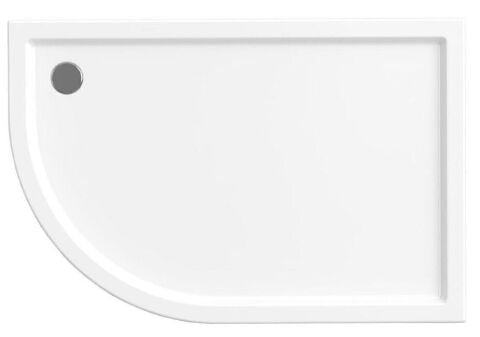 100x120 cm Monoblok Asimetrik Oval Duş Teknesi Sağ