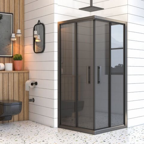 Mira Terra Füme Cam Kare Duşakabin