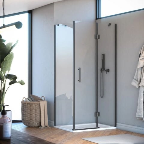 Aura Cristal Menteşeli 2 Sabit 1 Açılır Dikdörtgen Duşakabin