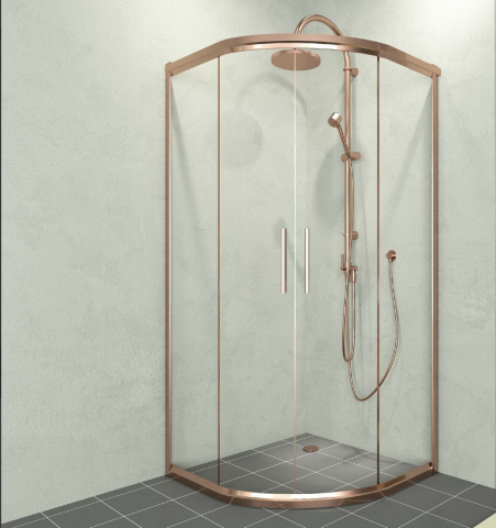 Bakır Oval Duşakabin