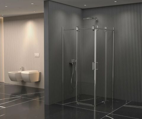 Kare Borulu Sistem Cam Duşakabin Teknesiz