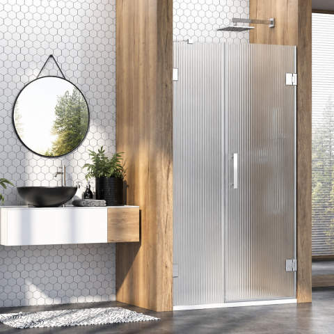 Nevrul Luman Lüx 1 Sabit 1 Açılır Duvardan Menteşeli Duşakabin 100 CM