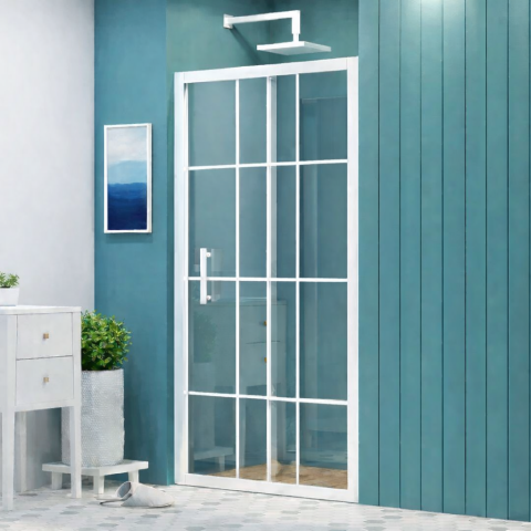 Dusakabincim  White Nova  İki Duvar Arası 1 Sabit 1 Sürgü Duşakabin