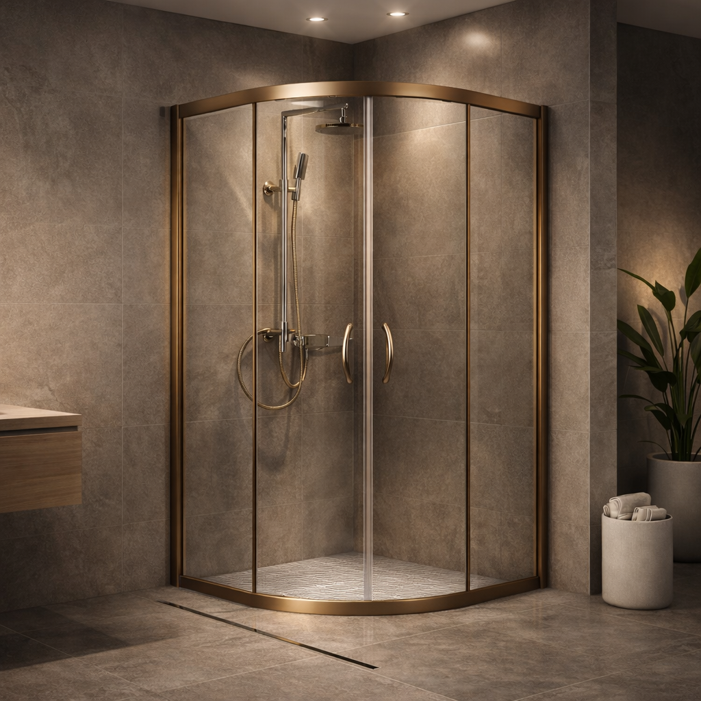 Bronz Oval Duşakabin